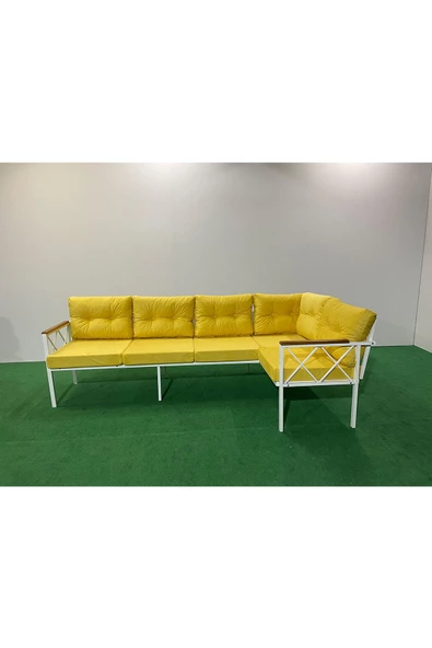 Köşe Koltuk Takımı , 3+2 Balkon-bahçe-kafe-çay Seti-koltuk Takımı-oturma Grubu beyaz profil