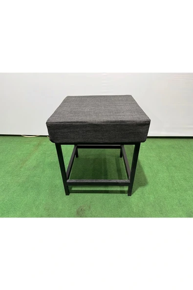 adımshops Metal ayaklı Sırtsız Bank Puf Bench Balkon-bahçe-kafe-çay Seti pufu ürün görseli