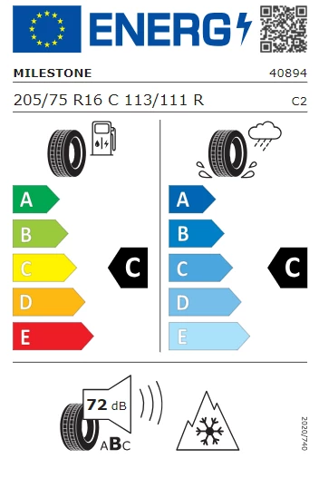 Milestone 205/75 R16 C 113/111R 10PR Wintide Kış Lastiği 2024 Üretim - 3