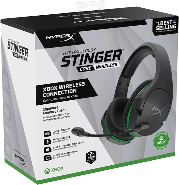HyperX Cloudx Stinger Core HHSS1C-DG-GY/G Kablosuz Oyuncu Kulaklığı Teşhir - 6