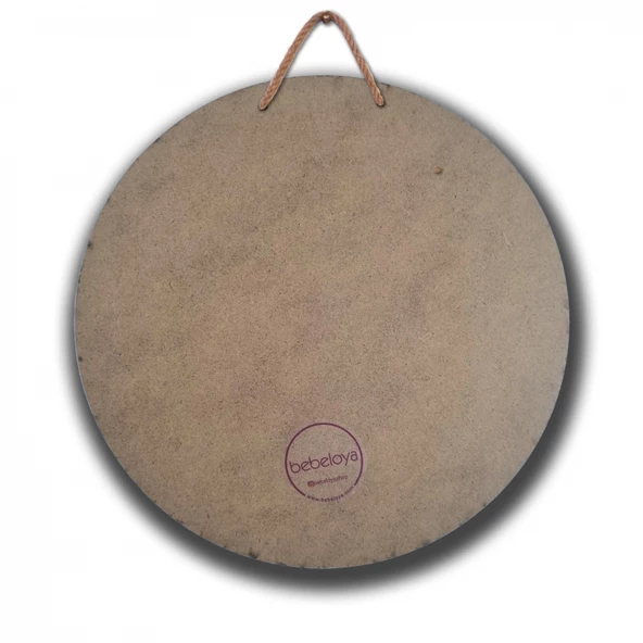 Bebeloya Mevlüdümüze Hoşgeldiniz Kapı Süsü - 28cm Çap, 4mm Kalınlık - Canlı Renklerde Şık Halat İp Detayı - 1