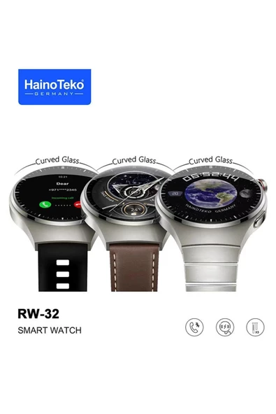 Haino Teko RW32 Curved Amoled Ekran 3 Kordon Akıllı Saat ( Gümüş )