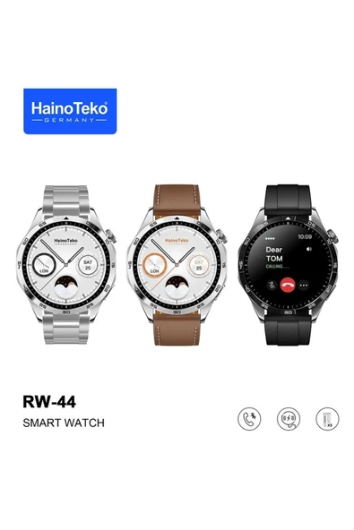 Haino Teko RW44 GT4 Amoled Ekran 3 Kordonlu Akıllı Saat Smart Watch ( Gümüş )