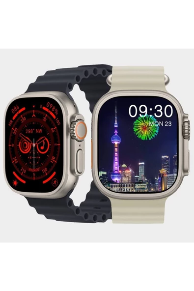 HK8 Ultra Pro Max 49mm Çift Kordonlu Akıllı Saat ( Gümüş )