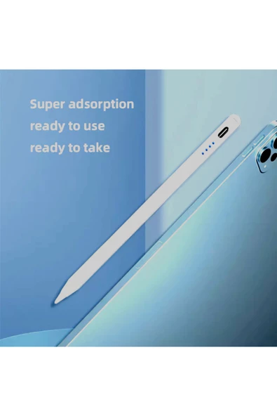 Universal Dokunmatik Kalem İos Android Ve Windows Uyumlu Şarj Edilebilir Tablet Telefon Kalem - 4