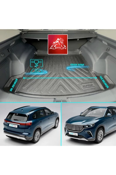 Togg T10X Havuzlu Paspas Takımı + Bagaj Havuzu Set - 3D Araca Özel Tasarım, Sabitleme Klipsleri, Kaymaz Yüzey - Resim 5