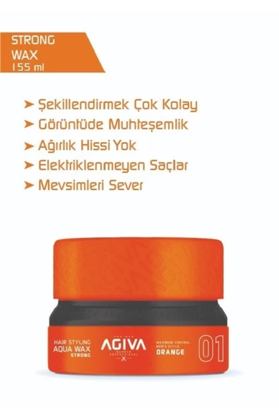 AGİVA STRONG TURUNCU 01 WAX 155ML