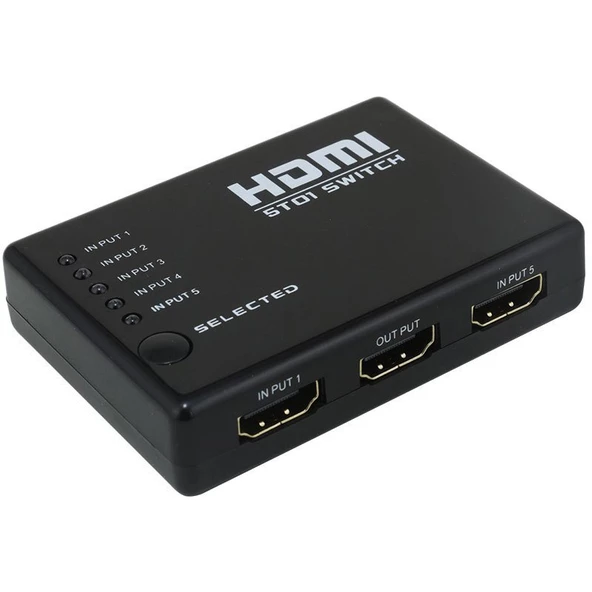 Powermaster PM-8342 5 Giriş 1 Çıkış HDMI 2.0 4K@60Hz Switcher Toplayıcı Kumandalı - 6