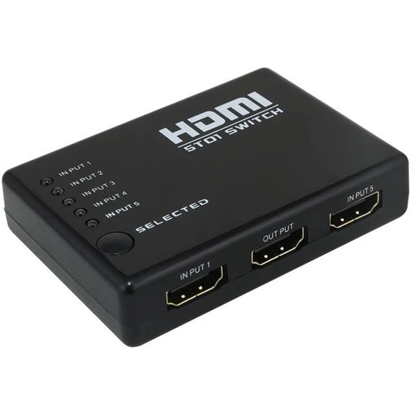 Powermaster PM-8342 5 Giriş 1 Çıkış HDMI 2.0 4K@60Hz Switcher Toplayıcı Kumandalı - 9