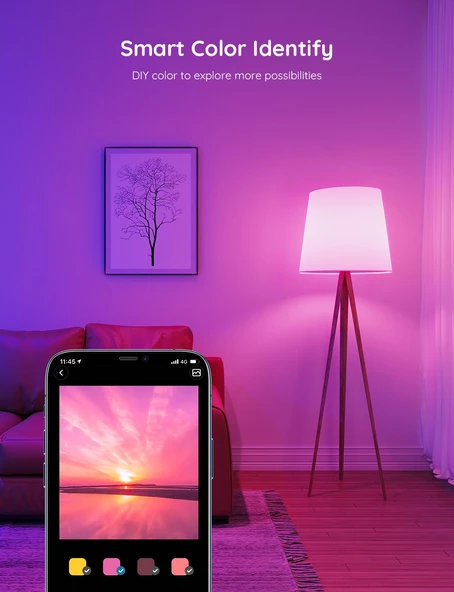 Govee Wifi + Bluetooth 800 Lümen Uygulama Kontrollü Akıllı Ayarlanabilir Modlu Led Ampul - 2