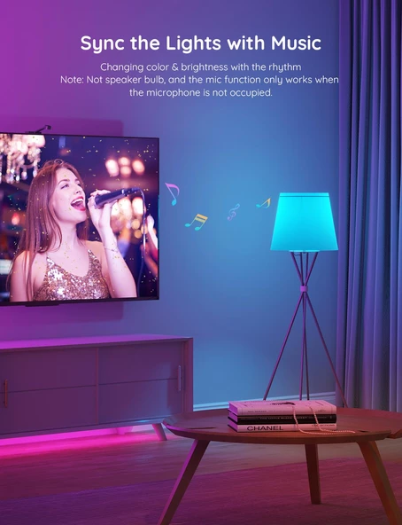 Govee Wifi + Bluetooth 800 Lümen Uygulama Kontrollü Akıllı Ayarlanabilir Modlu Led Ampul - 4