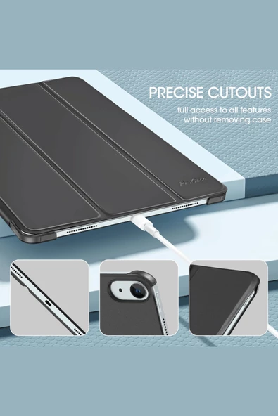 iPad Air 13 A2898 / A2899 / A2900 Uyumlu Kalem Bölmeli Smart Cover Akıllı Tablet Kılıfı - Resim 6