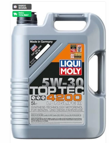 Liqui Moly Top Tec 4200 5w-30 Motor Yağı 5lt