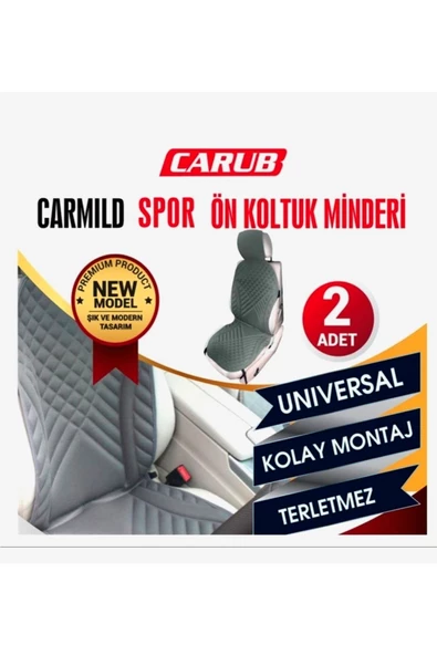 Carub Koltuk Minderi Modern Spor Gri 2 Li