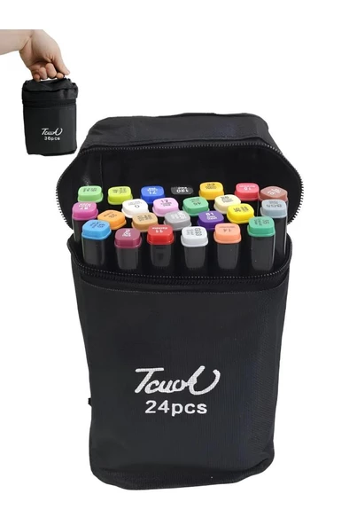 Touch Çift Uçlu Fosforlu Kalem 24 Renk Art Marker
