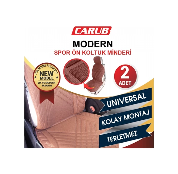 Carub Koltuk Minderi Modern Spor Taba 2 Li - 3