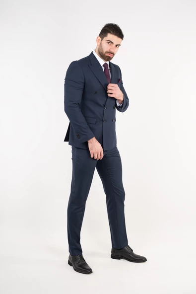 APARTRO KRUVAZE SLİMFİT ERKEK TAKIM ELBİSE - 8