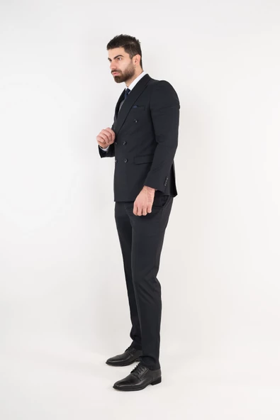 APARTRO KRUVAZE SLİMFİT ERKEK TAKIM ELBİSE - 4