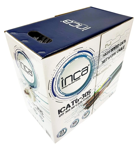 Inca ICAT6-305M 305m CAT6 UTP 23 AWG kablo,gri ürün görseli