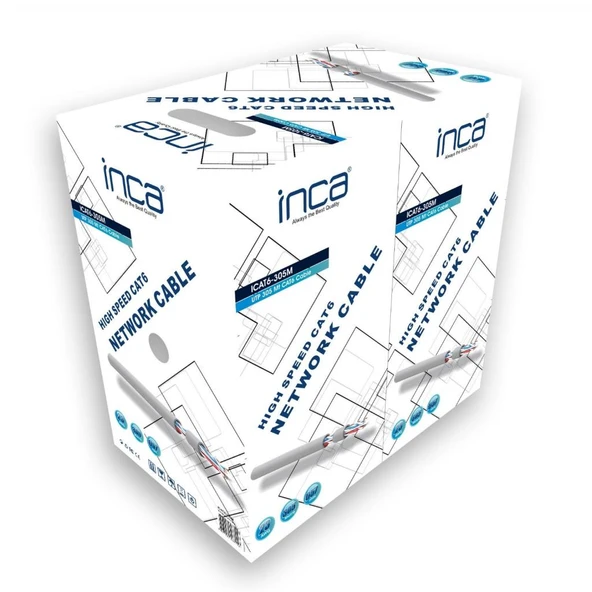 Inca ICAT6-305M 305m CAT6 UTP 23 AWG kablo,gri - Resim 3