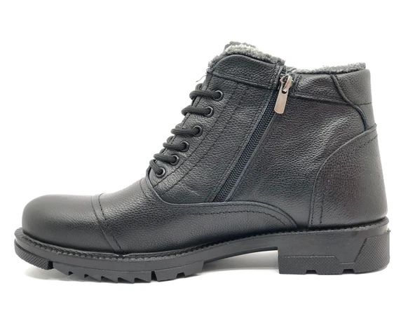 Geppetto İçi Yünlü Kauçuk Taban Hakiki Deri Bağcıklı Erkek Bot - Resim 8