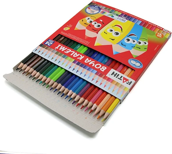 Fatih 24'lü Tam Boy Kuru Boya Karton Kutu / 33225 - Resim 2