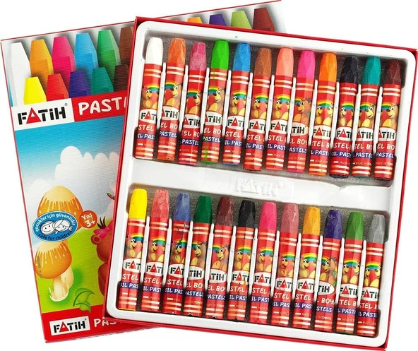 Fatih 24'lü PASTEL Boya Karton Kutu / 50340/F