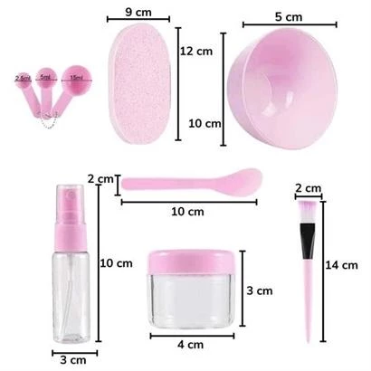 Yüz Maskesi 9 Parça Karıştırma Aleti Seti DIY Yüz Maskesi Hazırlama Kabı Seti - 12
