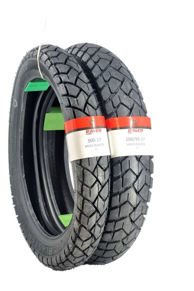 RALCO TYRES 100/90-17 VE 300-17 TVS RAİDER TAKIM TL (TUBELESS - DUBLEKS) MOTOSİKLET LASTİĞİ SPEEDBLASTERA12