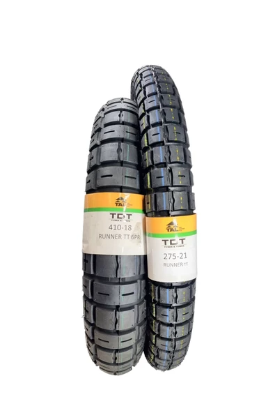 TDT TYRES 410-18 VE 275-21 TT SUPERMOTO LASTİK TAKIMI RUNNER - 2