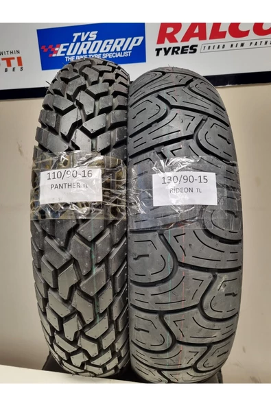 TDT TYRES Kuba Superlight Takım 130/90-15 ve 110/90-16 Panther Chopper Motorsiklet Lastiği RİDEONPANTHER1