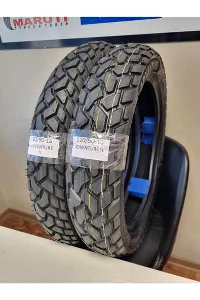 TDT TYRES SET ön ve arka Kanuni Seyhan 150c, Suzuki Gn125 ,mondial Kt 125 90/90-18 VE 110/90-16 ADVANTUR