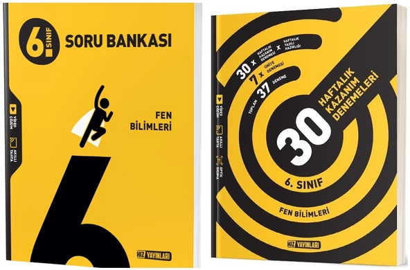 Hız 2025 6. Sınıf Fen Bilimleri Soru + 36 Haftalık Deneme Seti 2 Kitap