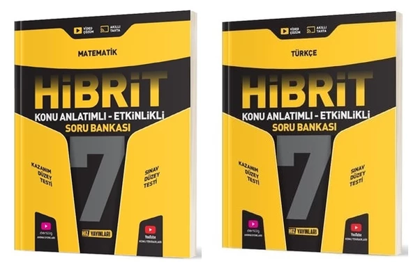 Hız 2025 7. Sınıf Matematik + Türkçe Hibrit - Konu Soru Seti 2 Kitap