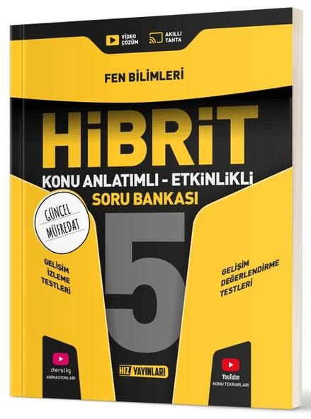 Hız Yayınları 2025 5. Sınıf Fen Bilimleri Hibrit - Konu Anlatımlı Soru Bankası Yeni Müfredat