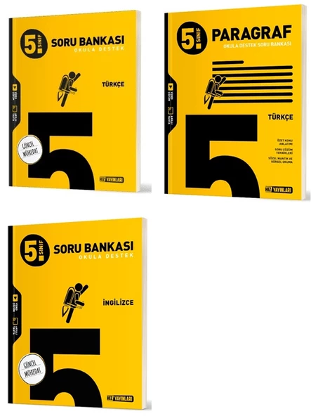 Hız 2025 5. Sınıf Türkçe + Paragraf + İngilizce Soru Seti 3 Kitap Güncel Müfredat