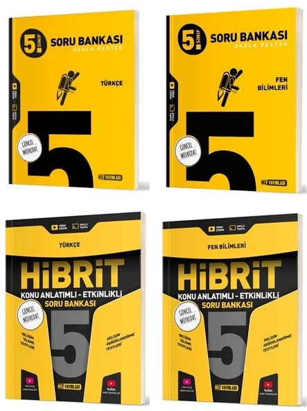 Hız 2025 5. Sınıf Türkçe + Fen Bilimleri Soru + Hibrit - Konu Seti 4 Kitap Güncel Müfredat