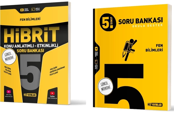 Hız 2025 5. Sınıf Fen Bilimleri Soru + Hibrit - Konu Seti 2 Kitap Güncel Müfredat