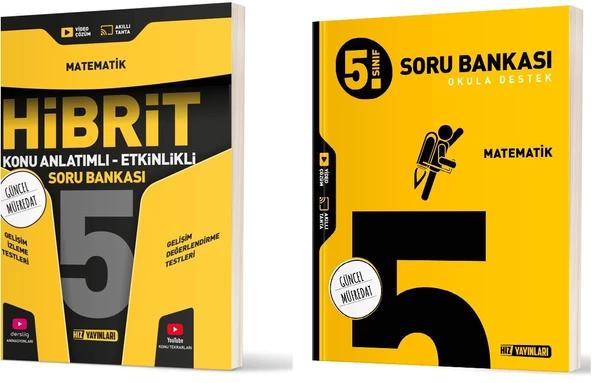 Hız 2025 5. Sınıf Matematik Soru + Hibrit - Konu Seti 2 Kitap Güncel Müfredat ürün görseli