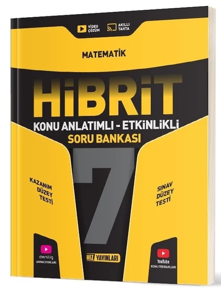 Hız Yayınları 2025 7. Sınıf Matematik Hibrit - Konu Anlatımlı Soru Bankası
