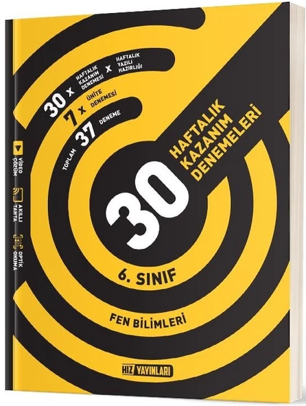 Hız Yayınları 2025 6. Sınıf Fen Bilimleri 36 Haftalık Deneme Deneme