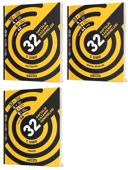 Hız 2025 7. Sınıf Matematik + Türkçe + Sosyal 36 Haftalık Deneme Seti 3 Kitap ürün görseli