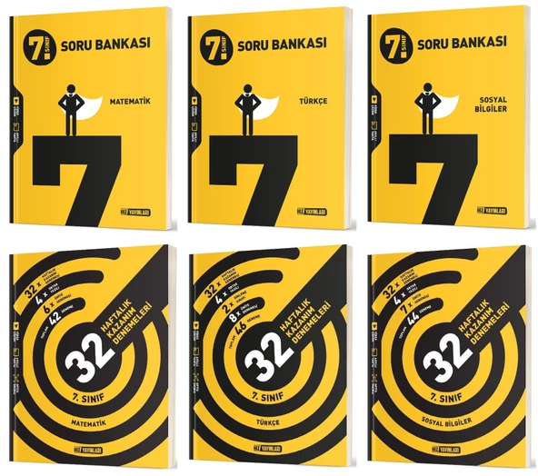 Hız 2025 7. Sınıf Matematik + Türkçe + Sosyal Soru + 36 Haftalık Deneme Seti 6 Kitap ürün görseli