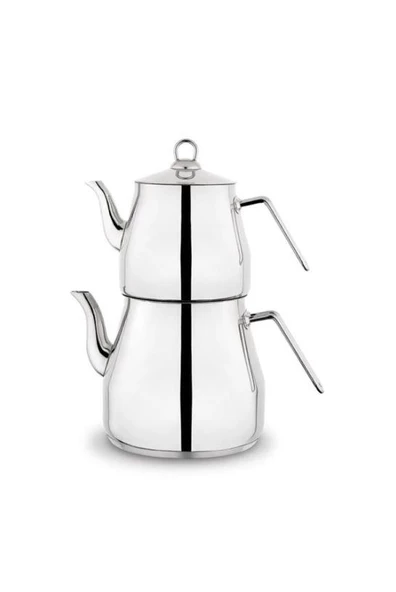 Schafer Prochef Mega Boy Çelik Çaydanlık Takımı Gümüş - 2