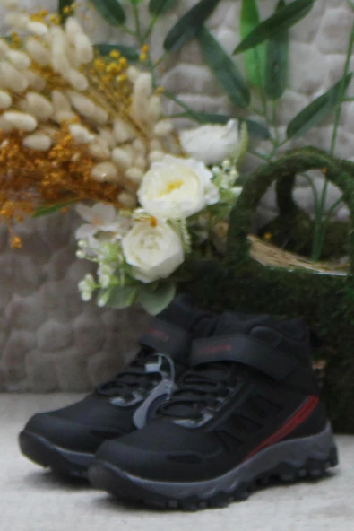 Kinetix Supla Hı Siyah Kırmızı Rahat Kaymaz Taban Orijinal Ürün Erkek Çocuk Bot - Resim 2