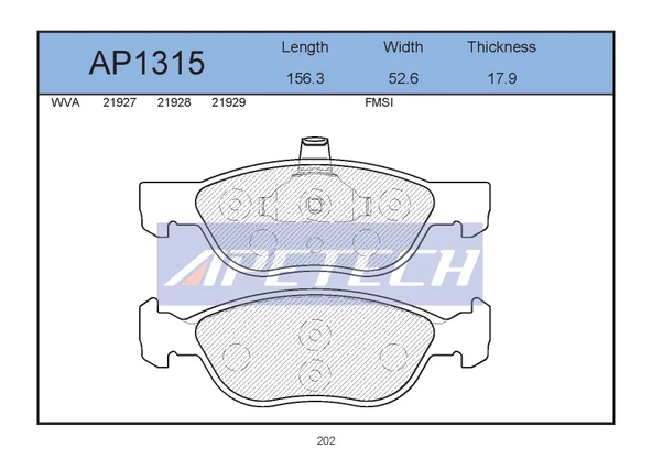 Apatech On Fren Balata Marea Bravo 96- Punto 1.6 1.8 1.9Td 03 . ürün görseli 1