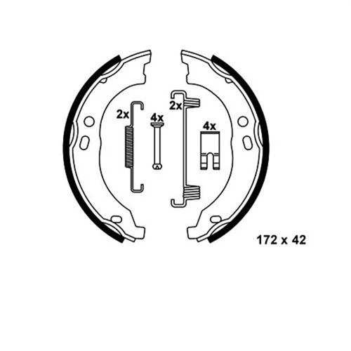 El Fren Pabuç Balata 06-09 Ducato Jumper Boxer Bosch 986487726 ürün görseli 1