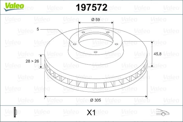 Fiat Doblo On Fren Disk 2 Adet Valeo 197572