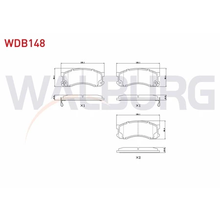 On Fren Balata Kia Besta 2.2D 93-03 Mazda E2200 84-04 Walburg ürün görseli 1