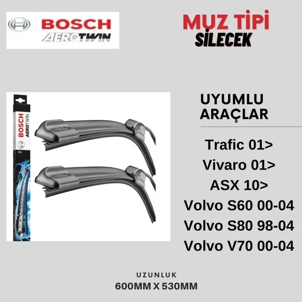 Trafic 2001 Bosch Twin Muz Tipi Ruzgarlikli Silecek 600Mm+530Mm 445007518